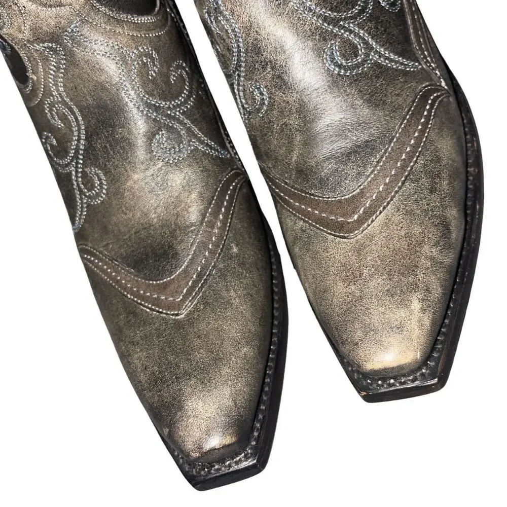 Lucchese Women's Black Tall Mosaic Cowboy Western Boots  SZ 7 NWOB Cowgirl